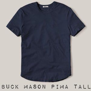 NEW BUCK MASON INK PIMA TALL CURVED HEM T-SHIRT